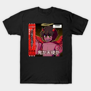 Vaporwave anime aesthetic boy devil angel T-Shirt